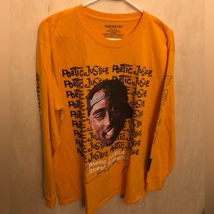 Chemistry 2Pac orange Long sleeve Shirt Size L poetic justice